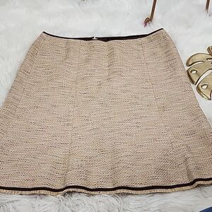Tweed and Chocolate Brown Skirt Size 14 97% cotton